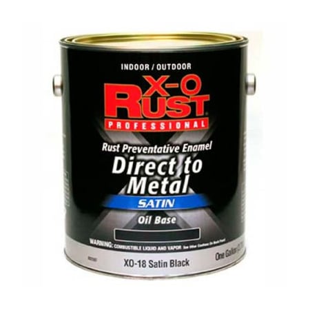 General Paint Interior/Exterior Paint, Satin, Oil Base, Satin Black, 1 gal 802587